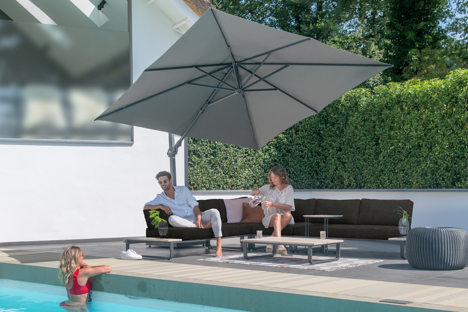 4 Seasons Outdoor Parasol Siesta  Premium 300 x 300 cm