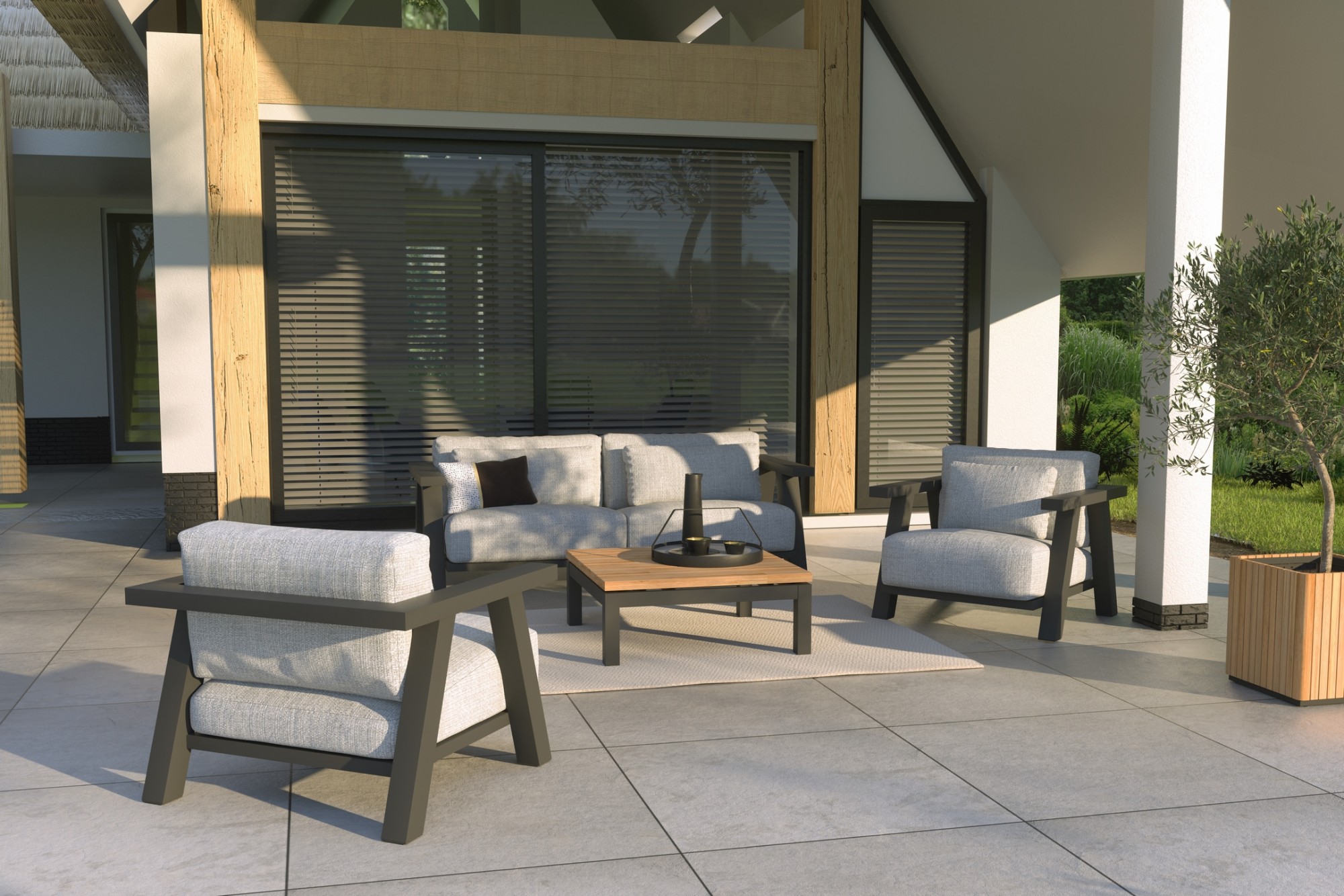 4 Seasons Outdoor Iconic  Loungeset (Showroommodel)